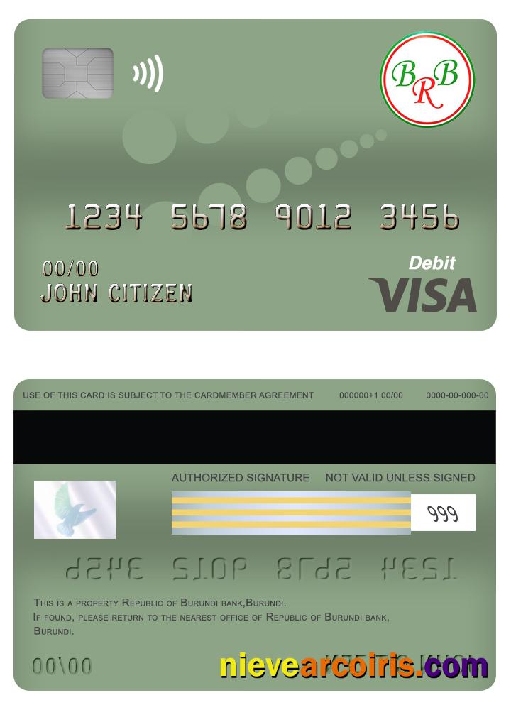 burundi bank of the republic of burundi visa debit card